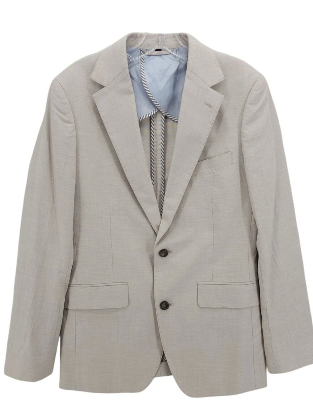 BONOBOS Beige Blazer Jacket 100% Cotton Woven EUC Size 36R Slim Fit
